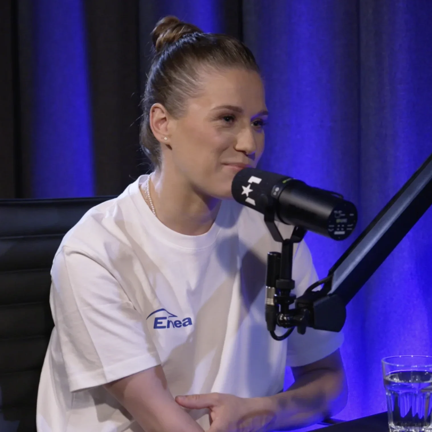 Natalia Partyka w studiu podcastu Eurosportu